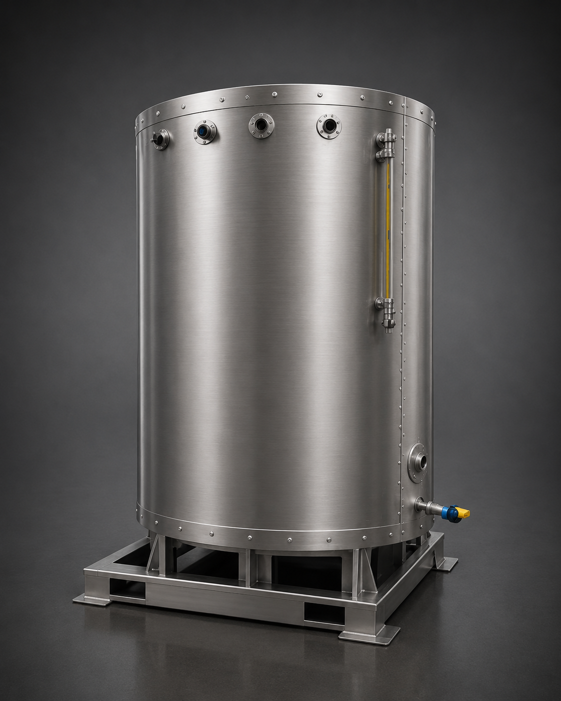 500 gallon stainless steel recirculation tank